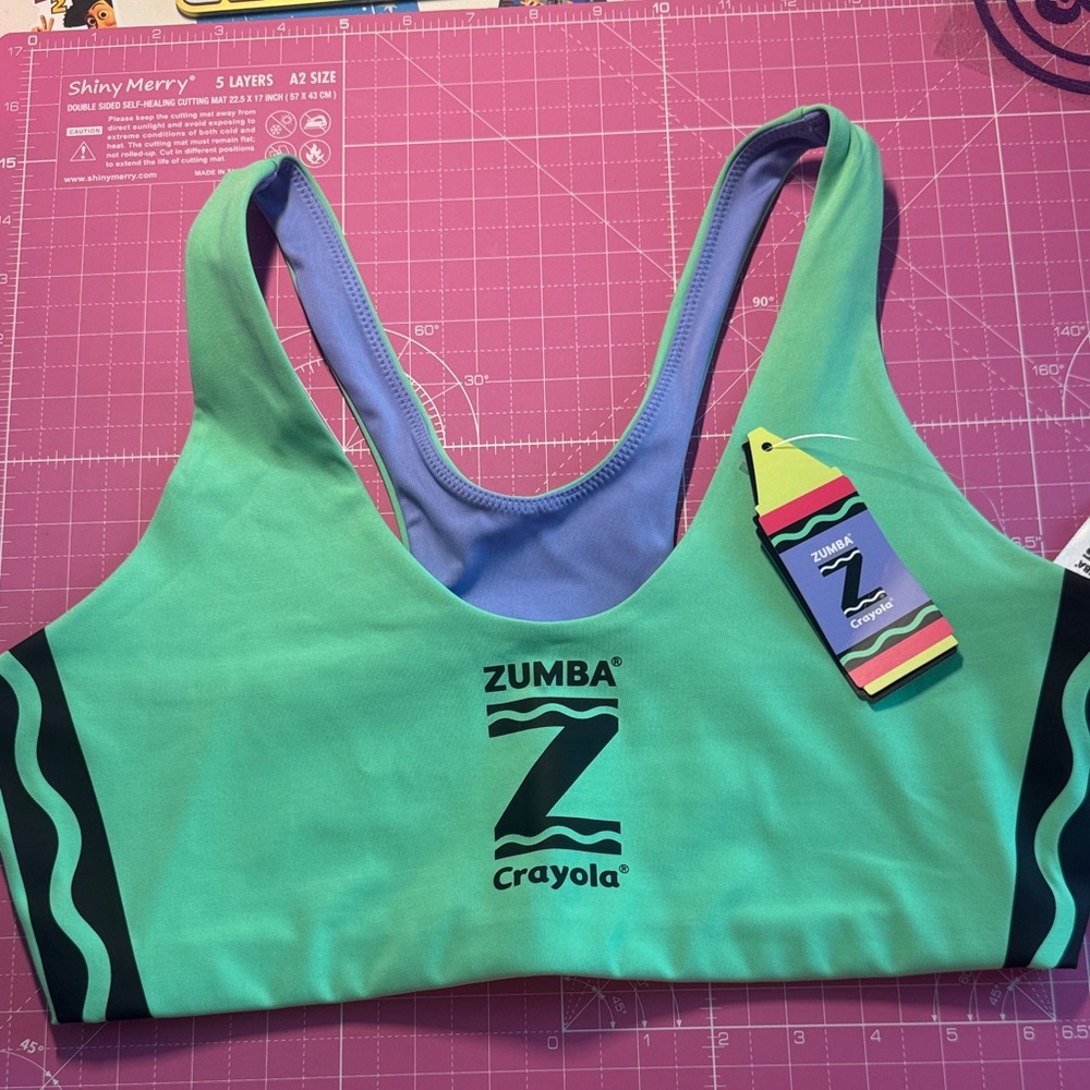 Zumba Fitness Vibrant Green Sports Bra